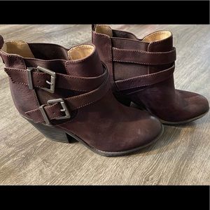 Sole Society Maris Burgundy Ankle Booties